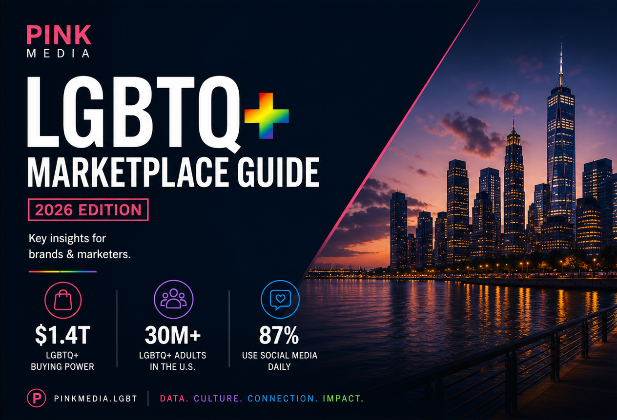 2026 LGBTQ+ Marketplace Guide — Pink Media: $1.4T Buying Power, 30M+ LGBTQ+ Adults, 87% on Social Media Daily