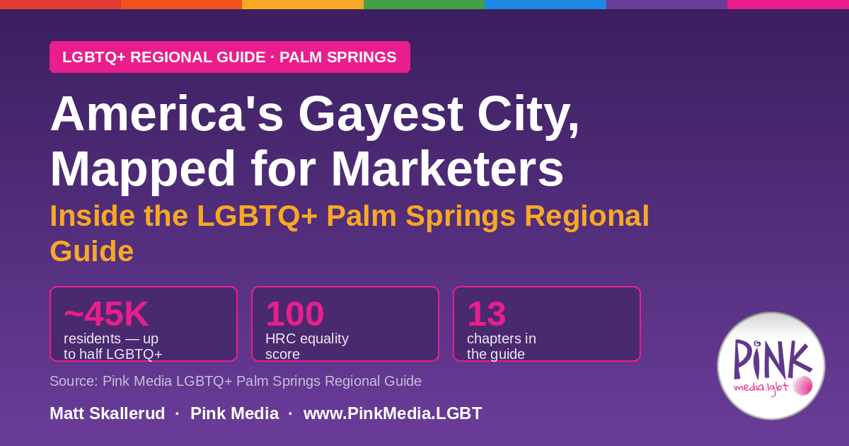 Inside Pink Media's LGBTQ+ Palm Springs Regional Guide — America's Gayest City, Mapped for Marketers