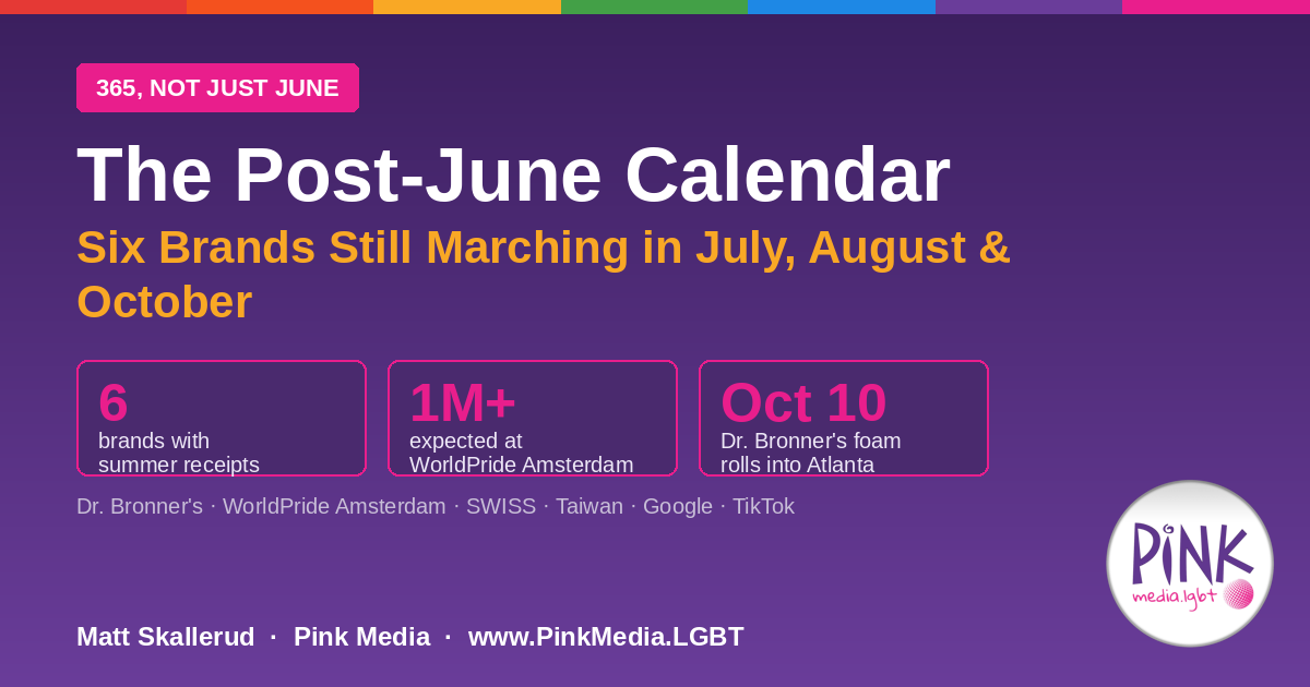 The Post-June Calendar — Six Brands Still Marching in July, August and October, Pink Media